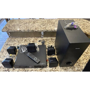 Philips DVD Home Theater System HTS3372D/F7 w/5 speakers + Subwoofer, TESTED!